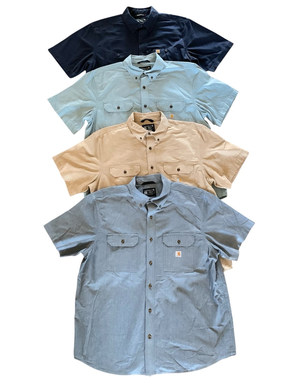 Carhartt Shirt Bundle Size XL Short Sleeve Button Down Work Relaxed Loose Fit